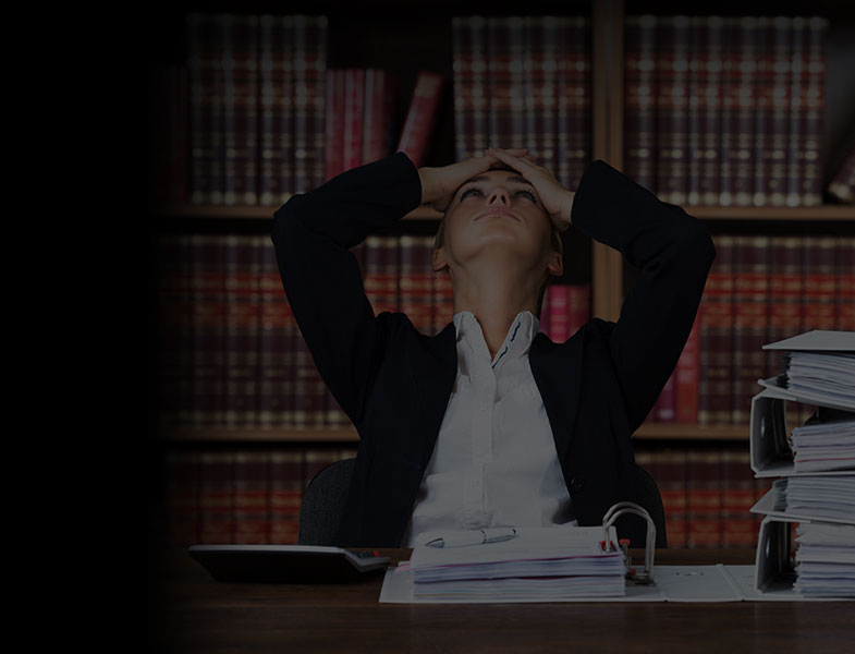 worried young woman professional seeking career change