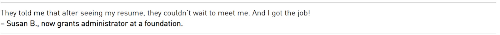Client testimonial